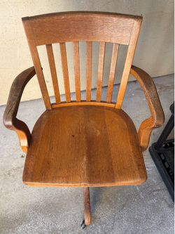 Wooden desk chair