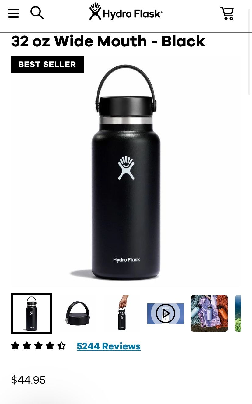 32 OZ WIDE MOUTH HYDROFLASK NEW!!!