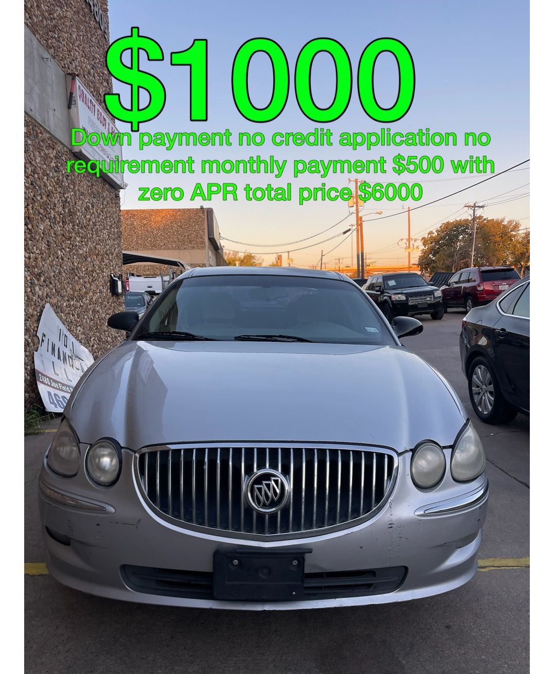 2012. Buick Lacrosses No Credit Application No Requirement.