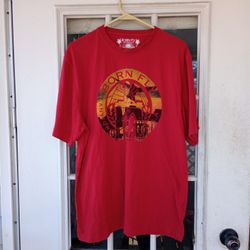 Born Fly Mens Shirt 2XL Red graphic Eagle