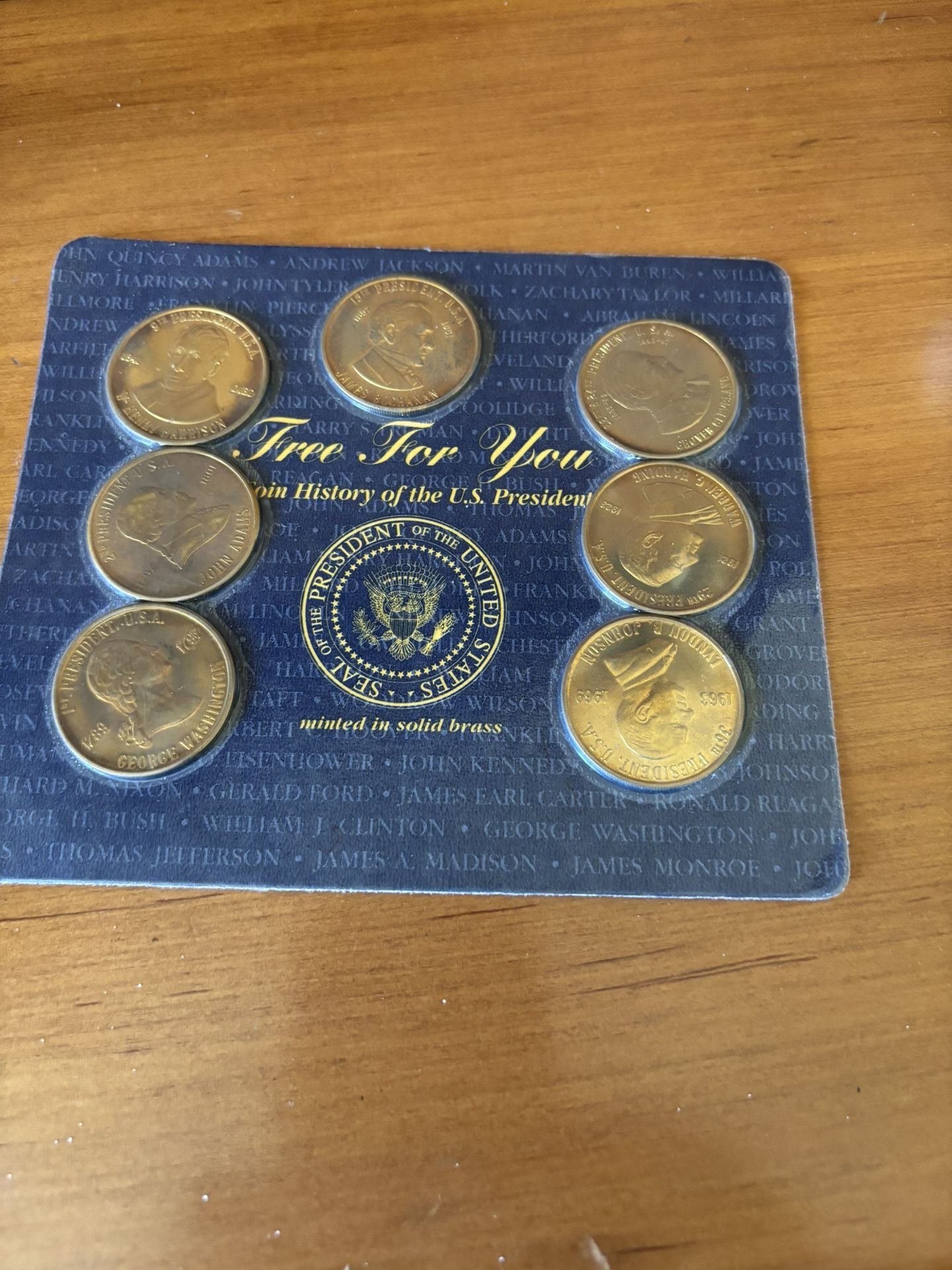 1997 Reader’s Digest Brass Coin History Of The U.S. Presidents