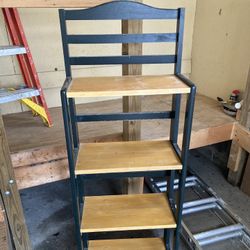 Solid Wood BookCase with Folding Shelves. 