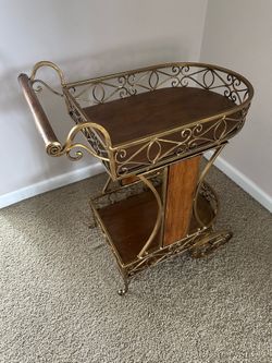 Vintage-Style Bar Cart / Serving Trolley