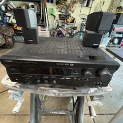 Yamaha natural sound AV receiver model HTR5240 + 2 Bose speakers works excellent !  no remote 