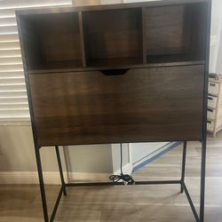 Secretary Desk with Hutch And Built In Outlet
