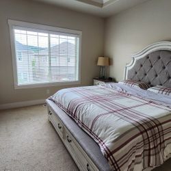King Bedroom Set - Ashley + Tempur + UGG - Luxury Condition!