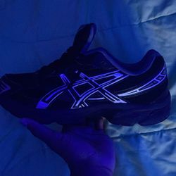 Black ASICS And Pure Money Jordan 4s 