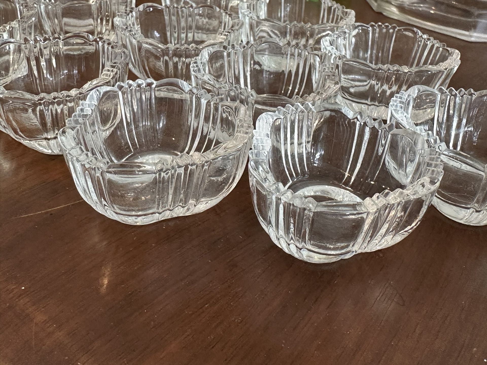 11 Vintage salt wells - salt dips
