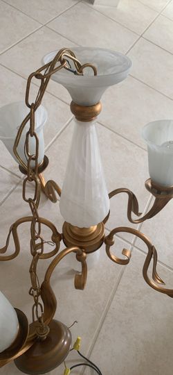5 arms Ceiling candelabra