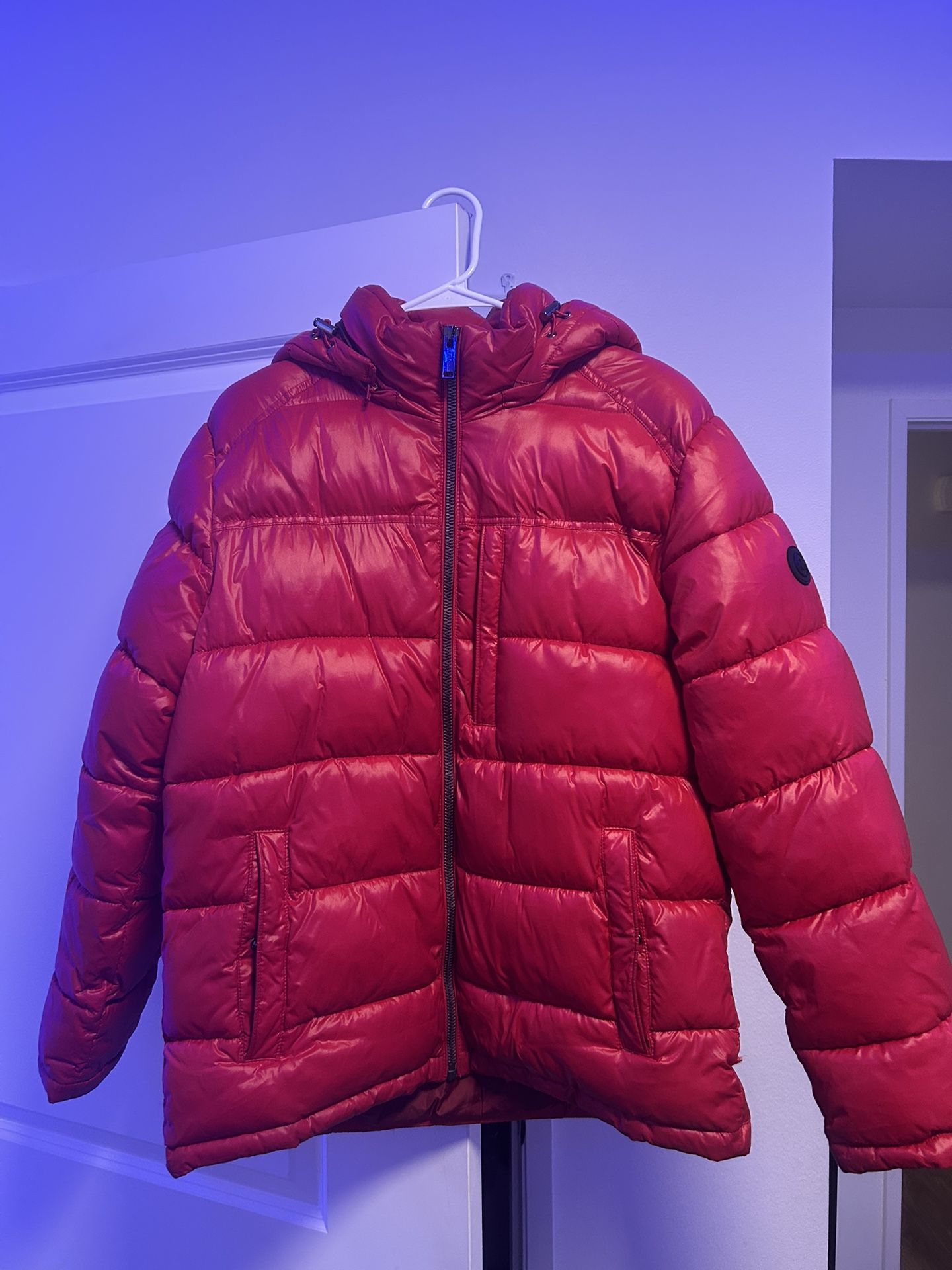 Red Michael Kors Shine Puffer