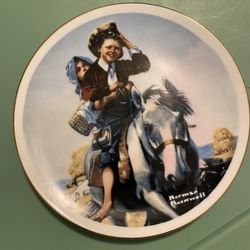 Norman Rockwell Collection’s  Plate Kids On Horse