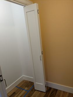 Solid wood folding door set