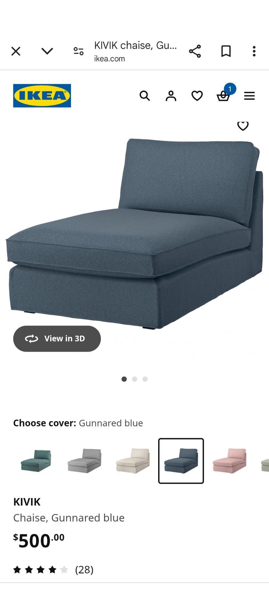 IKEA Kivik Couch Chaise