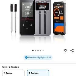Meat Thermometer 2-probes & App Control 