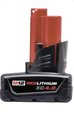 Milwaukee M12 Red-Lithium XC Battery 4.0 Ah, New!