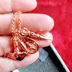 Rose Gold Plated Necklace 18"