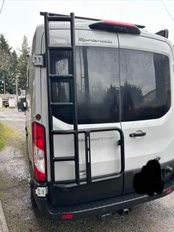 Transit mid roof ladder tire rack, Aluminess.