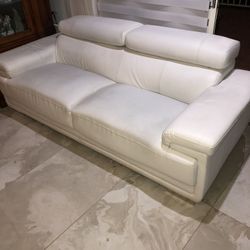 White Leather Couch From KL Sofas