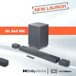 NEW JBL Bar 800 Surround Sound Speakers & Home Theater w. Subwoofer & Rear Speakers - Retails $999