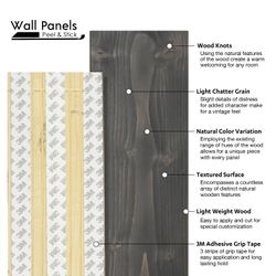 Solid Wood Wall Paneling | Peel & Stick | 19.5 sq ft 