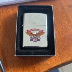 Harley Davidson Zippo Lighter, Vintage Bald Eagle USA