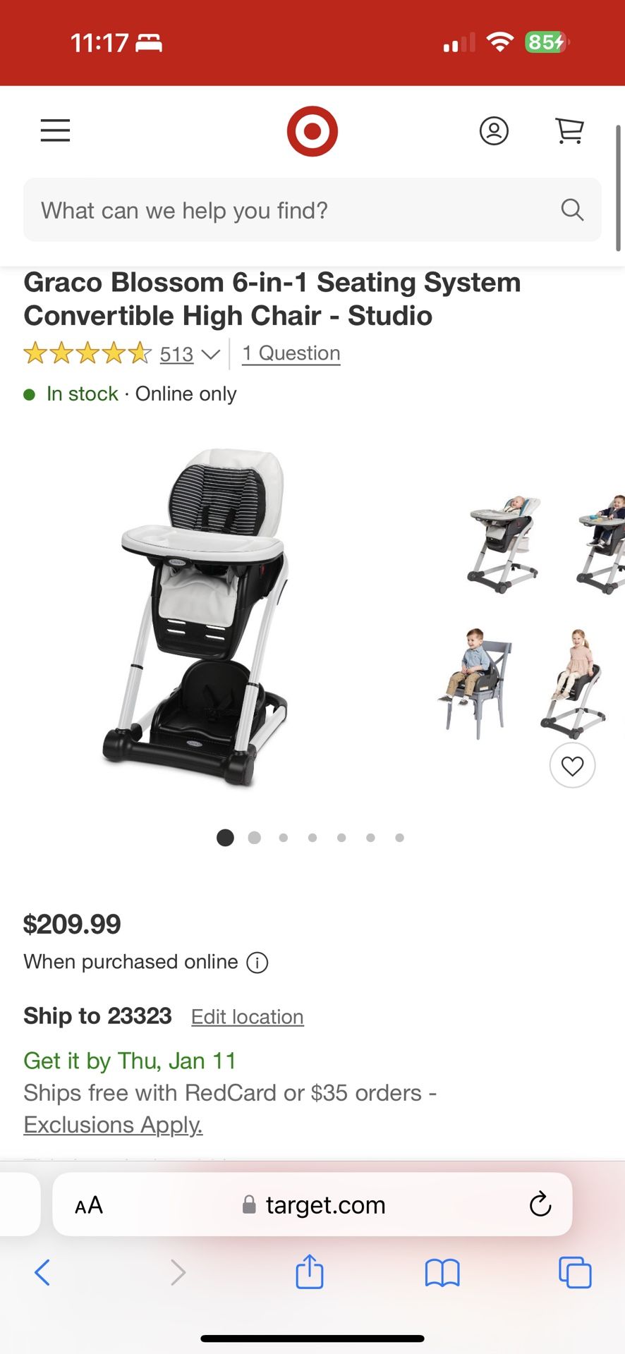 Grace 6-in-1 Seating High chair 
