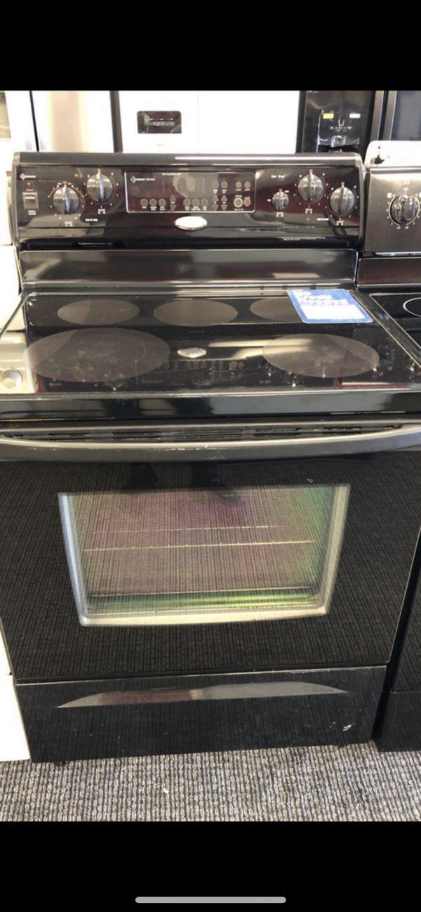 Whirlpool Glass Top Stove Black for
