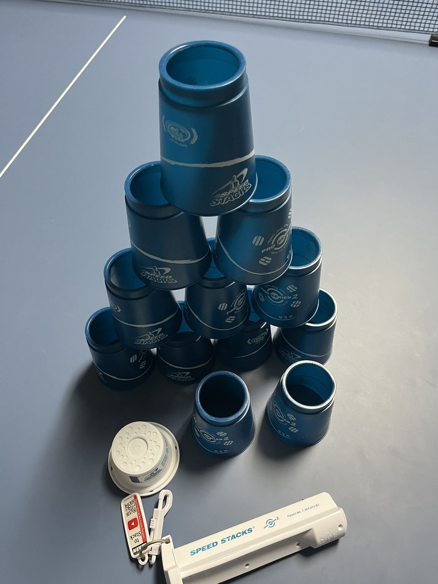 Speed Stacks | Official Sport Stacking Set, Blue - 12 cups and holding stem | Top grade materials, low friction | WSSA approved 12 specially designed