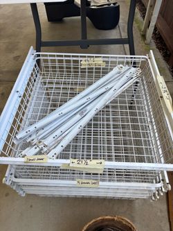 $30 OBO nice metal closet drawers & brackets for easy DIY installation