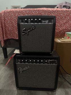 Squire and fender amplifier