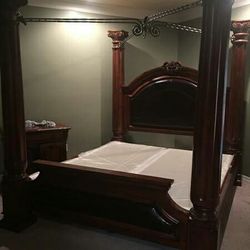 High End King Size Bed W/ New Box Springs