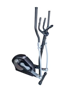 Elliptical machine cardio trainer indoor workout exercise with pulse monitor