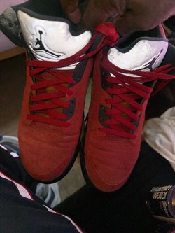 RED JORDAN 5’s RAGING BULL 5s