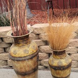 Metal Vases 4ft And 3ft