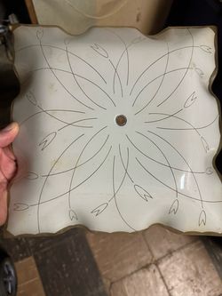 Vintage Frosted Glass Ceiling Light Fixture Cover