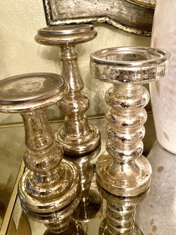 Three Glass Mercury, Candleholders