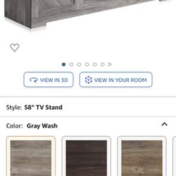 Brand New Tv Stand Gray Wash Color 