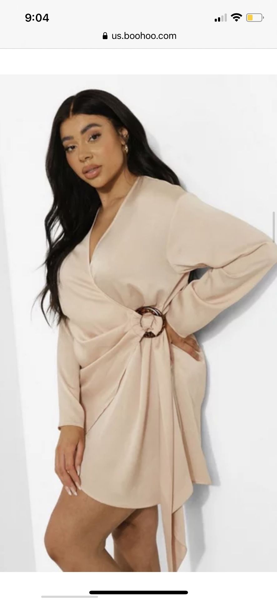 Satin Wrap Dress