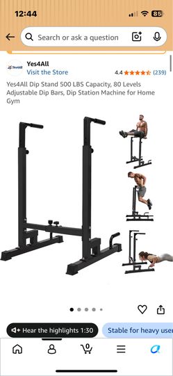 Yes4All dip bar,  black