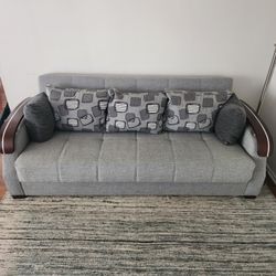 European Sofa Bed -  Firm seating Couch. 86 inches in length by 38 inches width.
