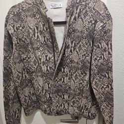 Size Med Animal Print Jacket