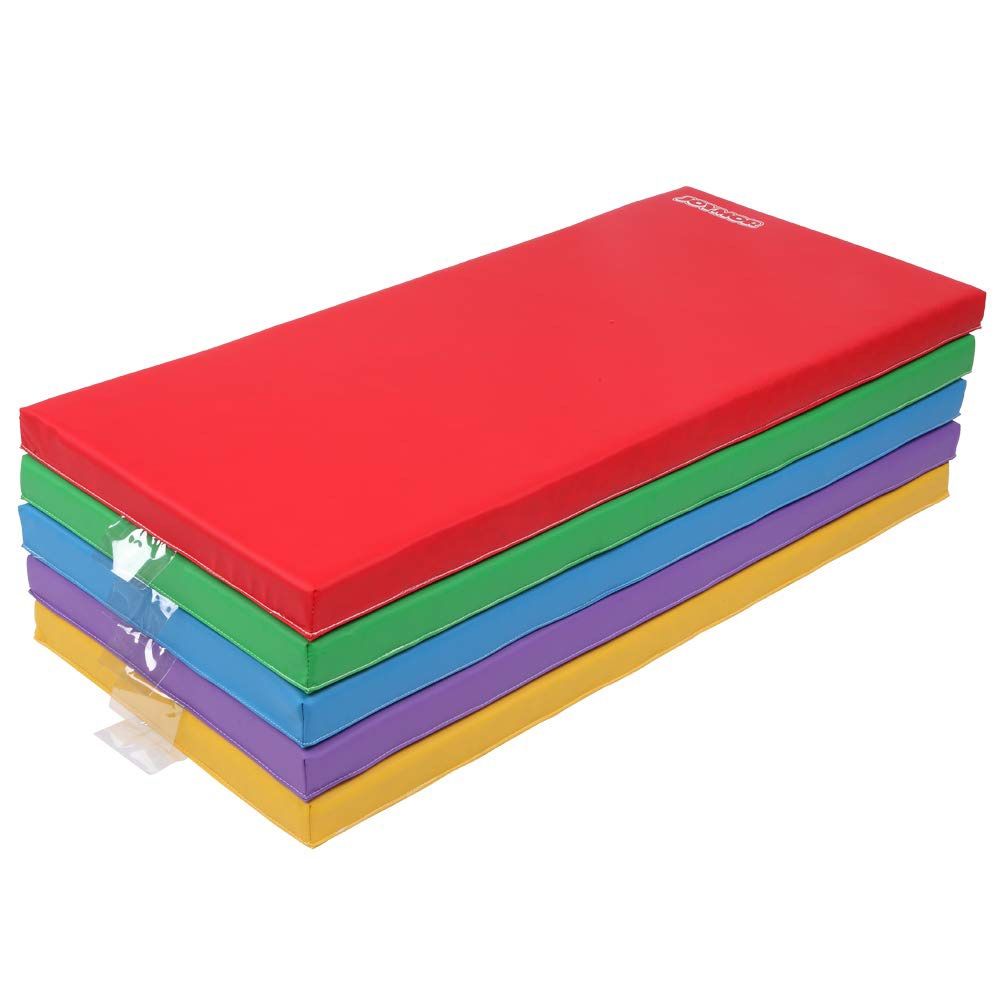 2-Inch Thick Rest Mat, 5-Pack, Nap Mat with Name Tag Holder, Portable Toddler Mat, Floor Mat, Sleeping Mats for Kids/Toddlers Daycare/Home