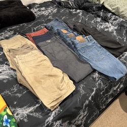 Pants (Denim, Black, Beige, Brown)