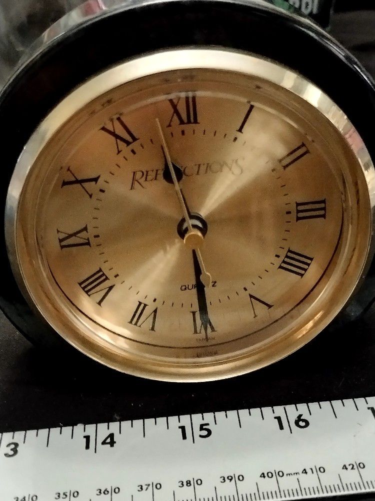 1970s Reflections Marble Desk Clock