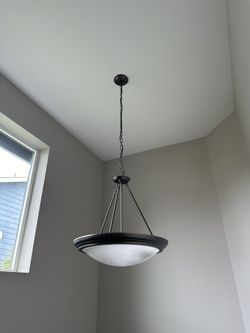 Light Antique Bronze Light Fixture / Chandelier