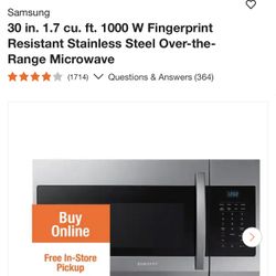 Samsung 1.7-cu ft Over-the-Range Microwave