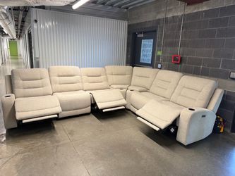 Brand New Costco BarcarLounger Sectional Sofa Couch W/ Power Recliner And Power Headrest- Delivery Available