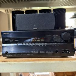 Onkyo TX-SR606 Home Theater With Speakers Inc.
