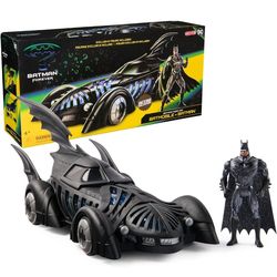 DC Comics Batman Retro Collection Batmobile Vehicle w/ Figure – Vintage Style Toy