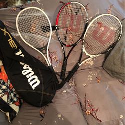 2 Wilson And 1 Spectrum Tennis Racket 